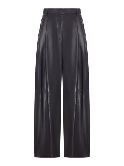 GIORGIO ARMANI Giorgio Armani Women Wide Nappa Trousers With Pleats