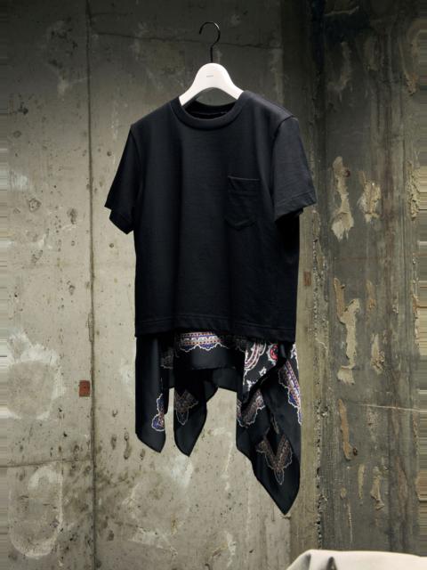sacai Paisley Print x Cotton Jersey T-Shirt