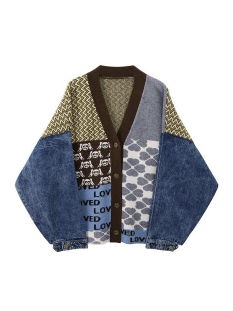 Vintage Patchwork Knitted Cardigan