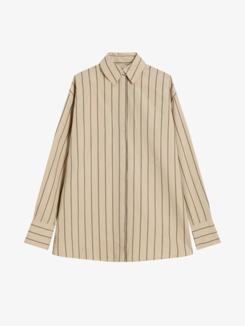 Proenza Schouler Addy Top in Stripe Cotton Silk Poplin