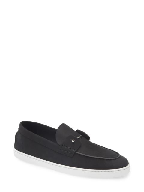 Christian Louboutin Christian Louboutin Chambeliboat Loafer in Black/Lin Black at Nordstrom