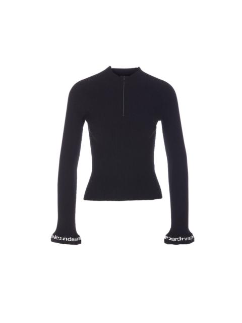 Alexander Wang Alexander Wang Women Logo  Zip Up Sweater