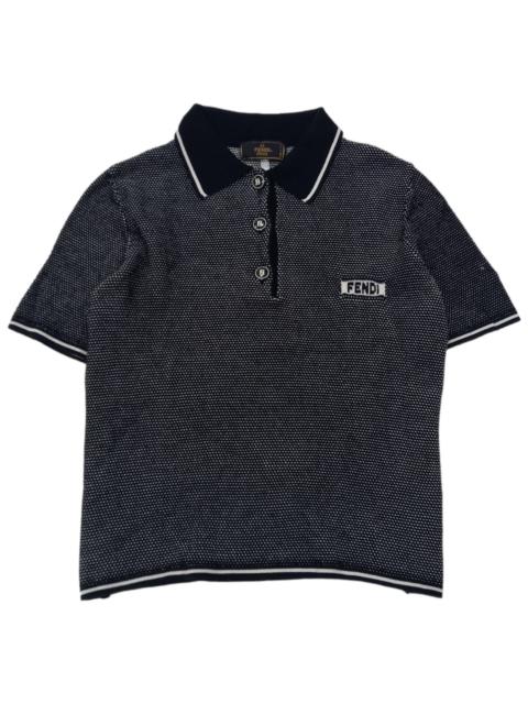 FENDI Fendi Knitted Small Logo Polo Shirt