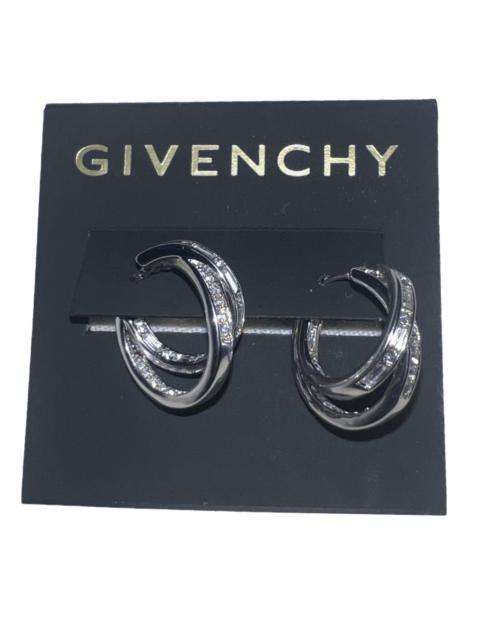 Givenchy Double Hoop Crystal Earrings