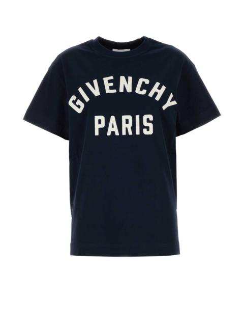 Givenchy Givenchy Women Navy Blue Cotton Oversize T-Shirt