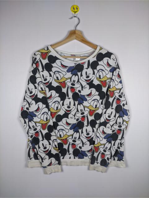 Other Designers Vintage - Vintage T-Shirt Mickey Full Print Long Sleeve Tee