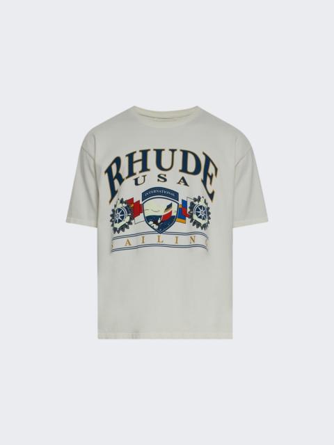 Rhude Usa Sailing Icon Tee Vintage White And Black