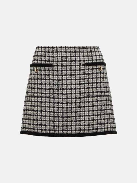 Miu Miu Checked bouclé miniskirt