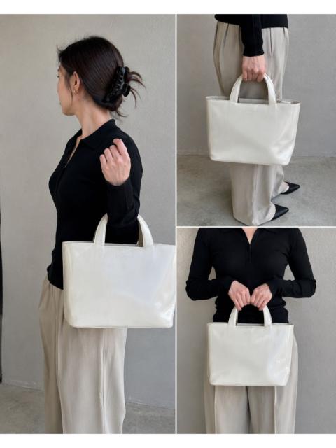 BALENCIAGA Balenciaga Vintage Patent Leather Tote Bag Ivory White