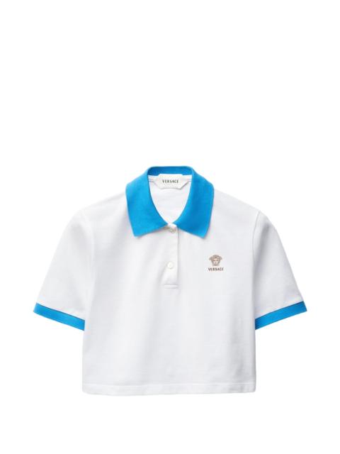 VERSACE Versace Cropped Logo Polo Shirt