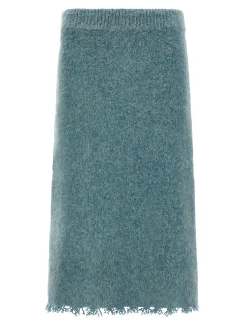 Jil Sander Wool Knit Skirt Skirts Light Blue