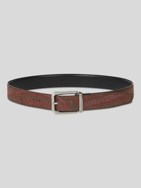 Etro REVERSIBLE ARNICA AND LEATHER BELT
