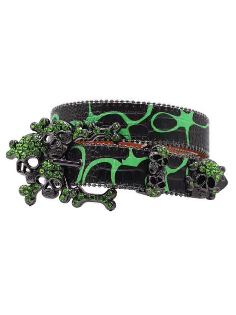 Leather - Western Toxic Skull Gothic Rhinestone Belts