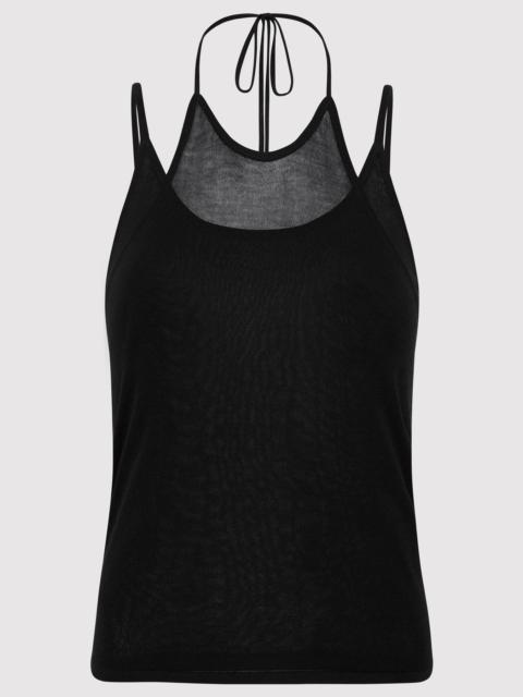 ST. AGNI Layered Halter Tank - Black