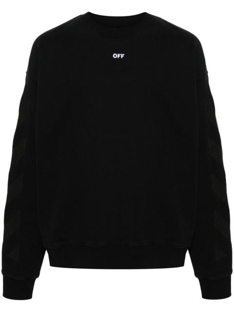 Off White Men Diagonal Striped Sweatshirt