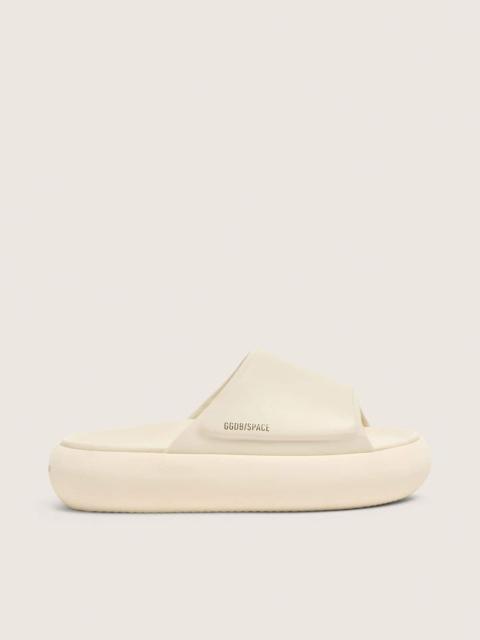 Golden Goose Women's Space-Star Slide slip-ons in white leather
