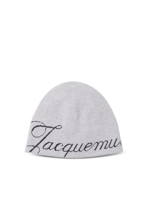 JACQUEMUS THE ATELIER LOGO-LETTER BEANIE
