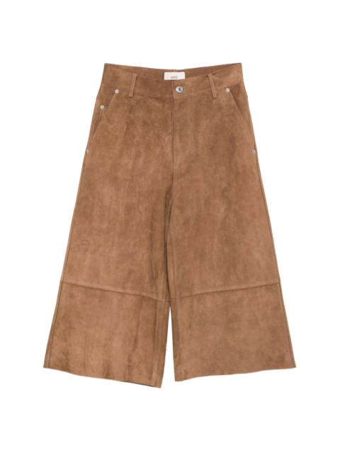 AMI Paris Suede leather trousers