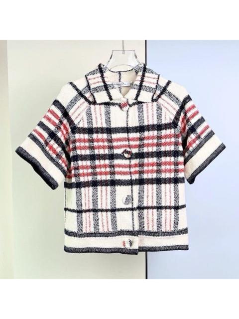 Dior Dior checked letter knitted top