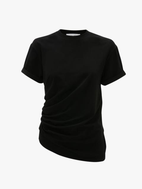 Victoria Beckham Gathered Detail T-Shirt In Black