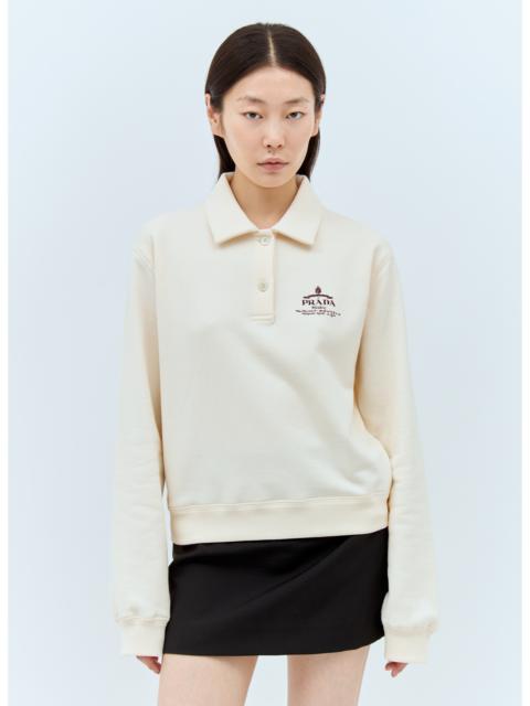 Prada Women Logo Print Polo Top