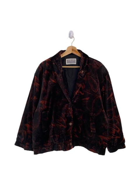 Other Designers Designer - RARE JAPANESE FASHION VELVET BOMBER JACKET BUTTON.