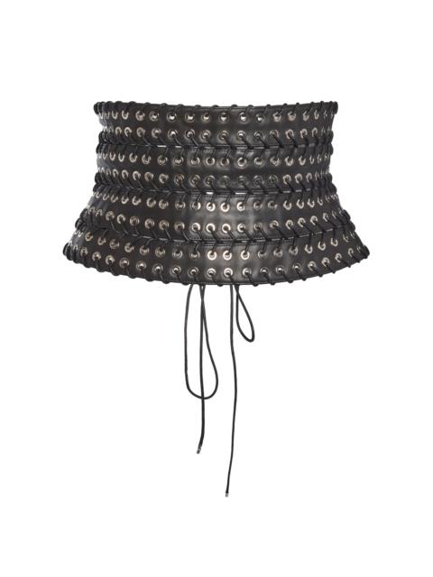 LUDOVIC DE SAINT SERNIN Show Leather Belt black