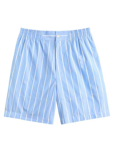 JACQUEMUS Jacquemus Le Short Aloe Striped Cotton Shorts