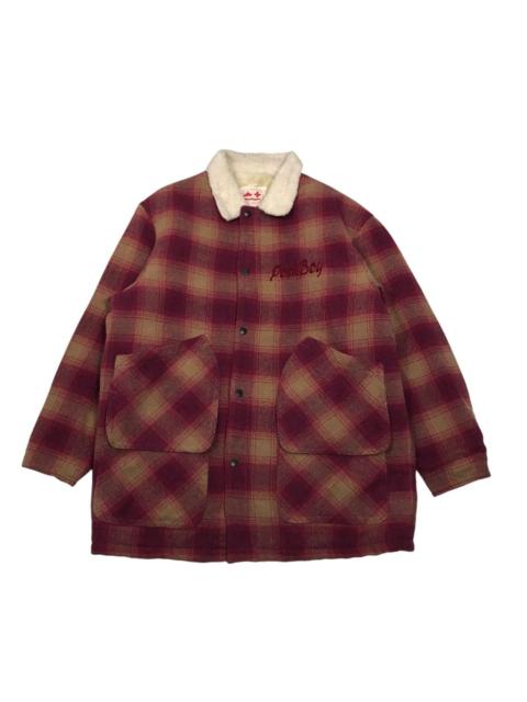 Hysteric Glamour 🔥VINTAGE CHORE WOOL WORKER JACKET POSHBOY BIG LOGO TARTAN