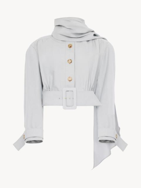 Chloé CROPPED SCARF JACKET IN A LINEN-COTTON MIX