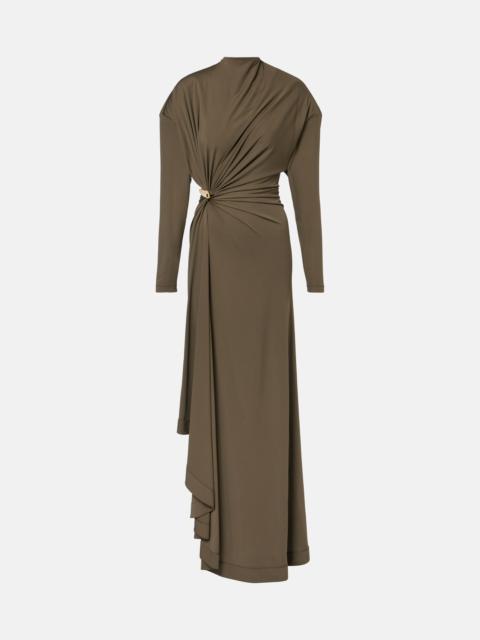 Bottega Veneta Gathered crêpe jersey maxi dress