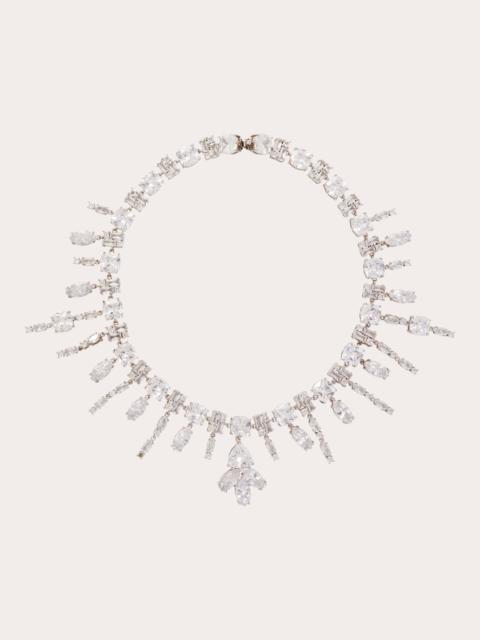 rabanne Silver-Tone Crystal Chandelier Necklace