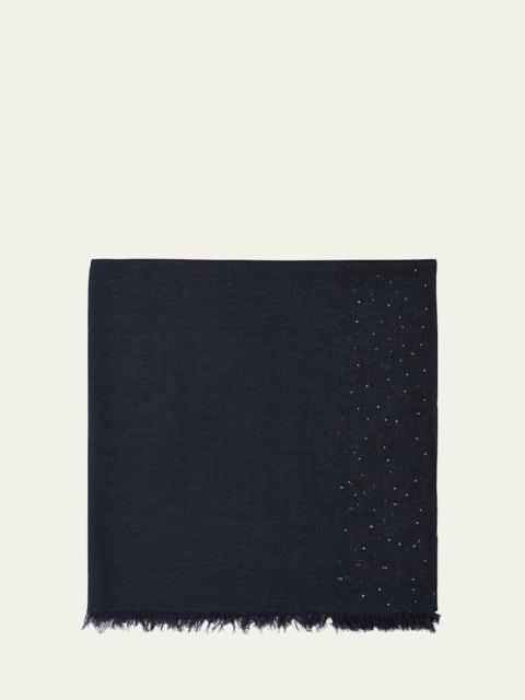Faliero Sarti New Dalia Sequined Wool-Blend Scarf