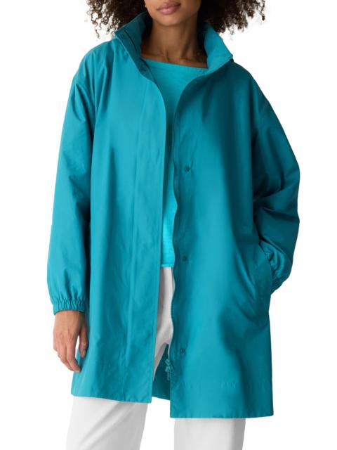 EILEEN FISHER Eileen Fisher Stand Collar Jacket in River at Nordstrom