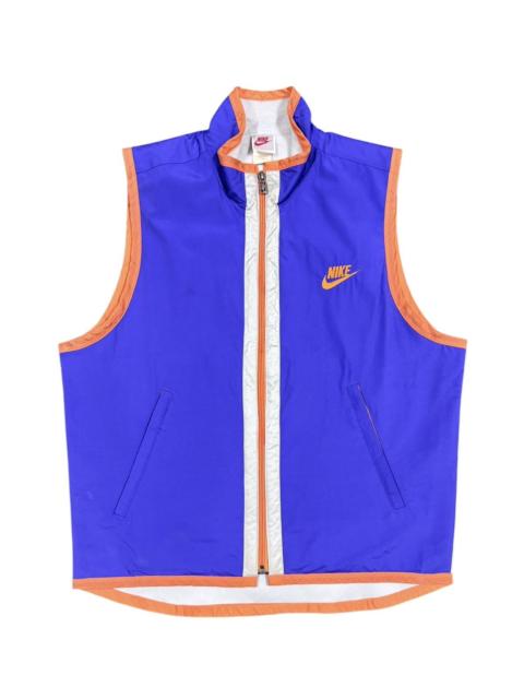 Nike Vtg🌟y2k Nike Multicolor Vest Zipper Jacket Made In Japan