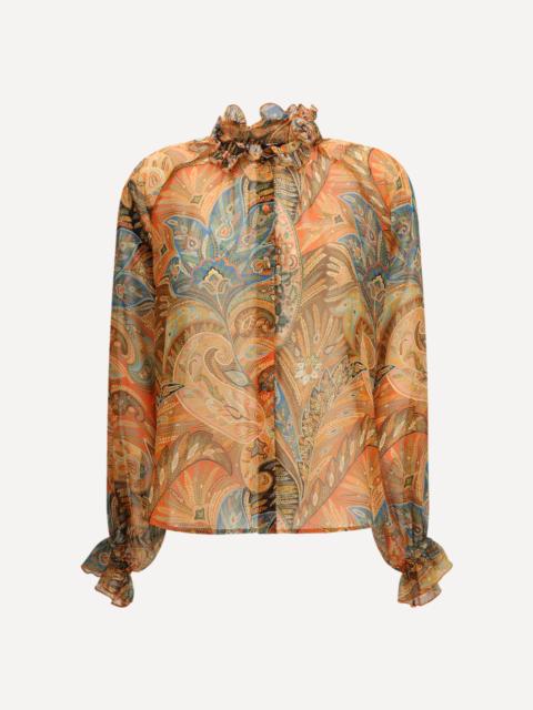 Etro Paisley ruffled Shirt
