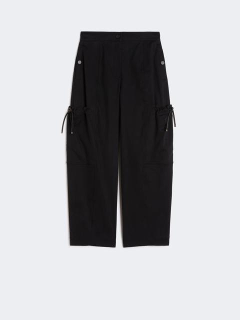 Max Mara Stretch cotton cargo trousers - BLACK