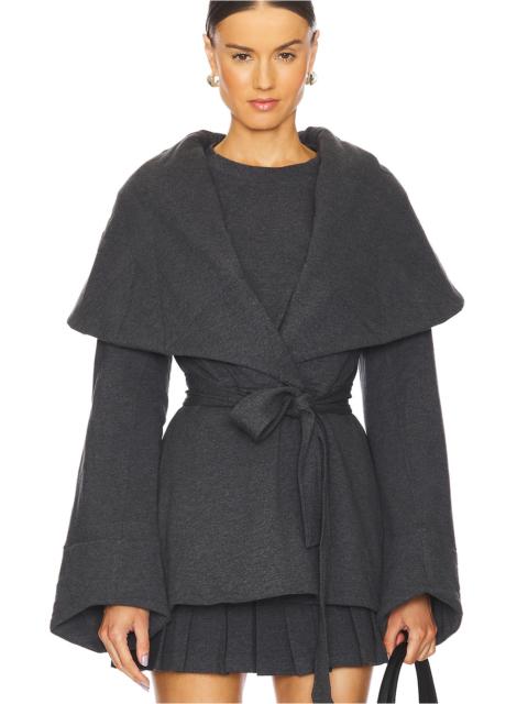 NORMA KAMALI Shawl Collar Peplum Jacket