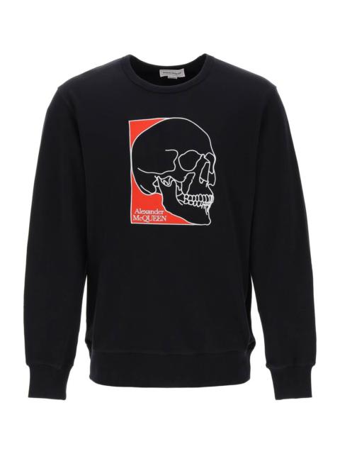 Alexander Mcqueen Crew Neck Sweatshirt With Skull Embroidery