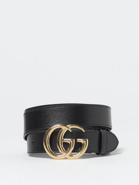 GUCCI Gucci Men Black Logo Leather Belt