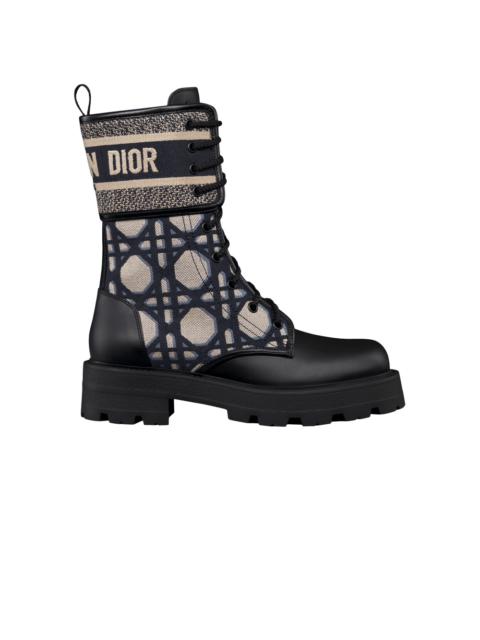 Dior Wmns D-Major Ankle Boot 'Macrocannage - Deep Blue Beige'