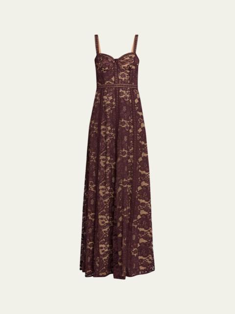 L'AGENCE Laynie Lace Maxi Dress