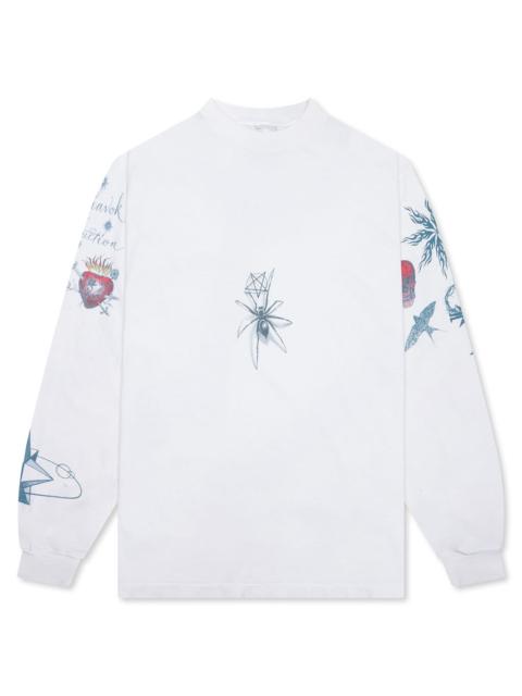 SAINT M×××××× SAINT M6 X DR. WOO TATTOO L/S TEE - WHITE