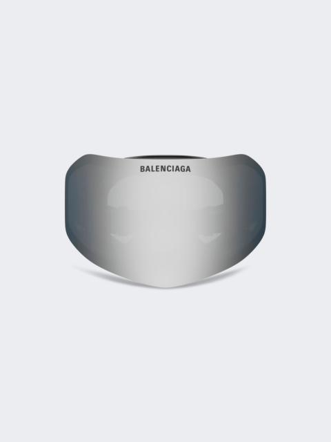 BALENCIAGA Ski Mask Goggles Silver Mirror