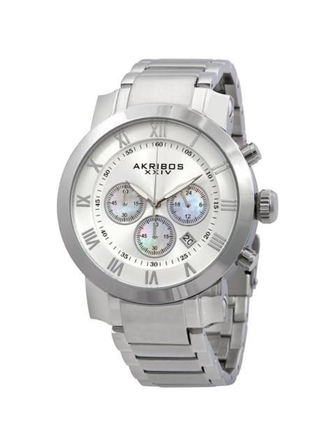Other Designers Akribos Grandiose Chronograph Silver Dial Stainless Steel Men's Watch AK622SS