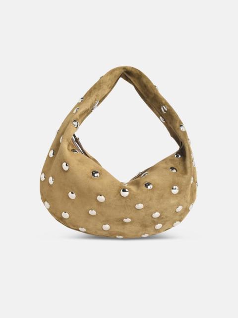 KHAITE OLIVIA HOBO' MUD GREEN SUEDE BAG