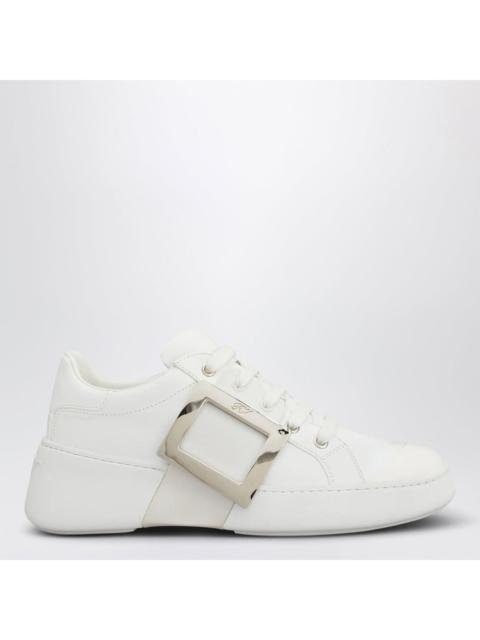 Roger Vivier ROGER VIVIER Viv' Skate White Leather Sneakers New & Authent