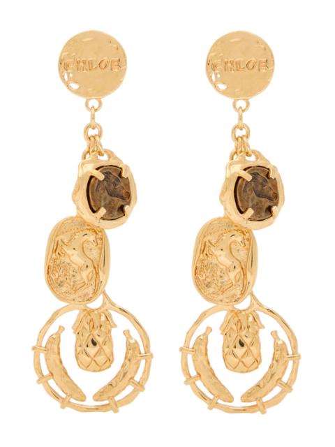 Chloé Chloe The Chloé Medals Drop Earrings