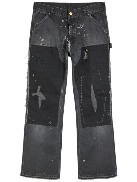 SAINT M×××××× Saint Mxxxxxx Panelled Distressed Denim Jeans