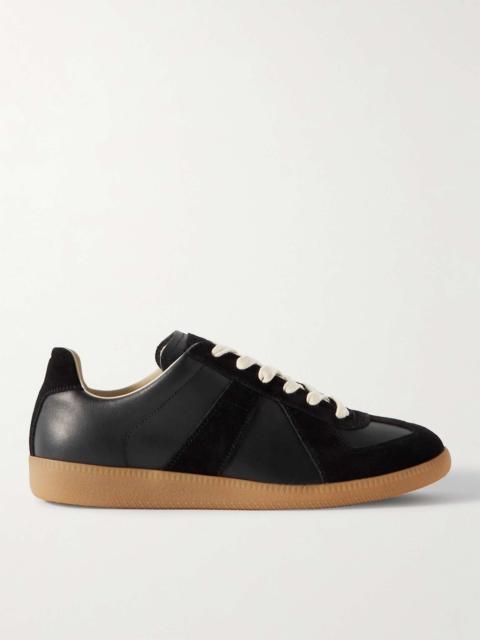 Replica Leather and Suede Sneakers